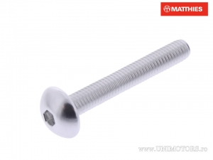 Tornillo tapa Pro Bolt M5 x 0.80 x 35 mm aluminio plateado - JM