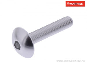 Tornillo tapa Pro Bolt M6 x 1.00 x 30 mm aluminio plateado - JM