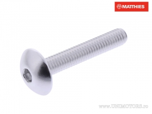 Tornillo tapa Pro Bolt M6 x 1.00 x 35 mm aluminio plateado - JM