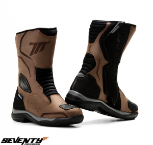 Touring Motorcycle Boots Unisex Seventy model SD-BT13 color: brown - Brown, size 44