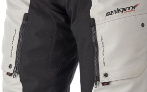 Touring Motorcycle Pants Unisex Seventy Spring/Winter Model SD-PT1 Color: Black/Grey - Black/Grey, S
