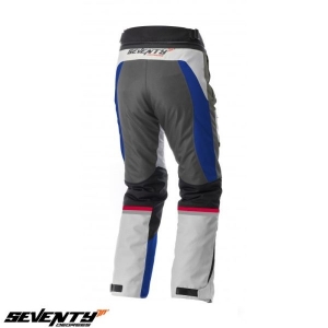 Touring Motorcycle Pants Unisex Seventy Spring/Winter Model SD-PT3 Color: White/Red/Blue - White/Red/Blue, XXS