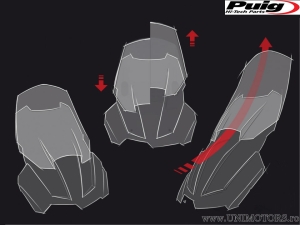 Touring Windshield Puig Smoked Visor - Yamaha Tracer 900 850 MTT850 ABS ('18-'19) - Puig