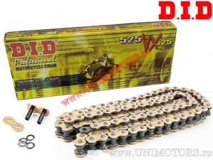 Transmission chain DID X-Ring - 525VX (gold / black) - 114 links - DID