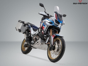 TRAX ADV L/M Aluminum Side Case Set Silver with PRO Racks - Honda CRF1100L / Adv Sp ('19-) - SW-Motech