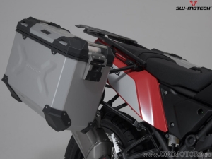 TRAX ADV L/M Aluminum Silver Side Case Set and PROL Racks - Yamaha Ténéré 700 models ('19-) - SW-Motech
