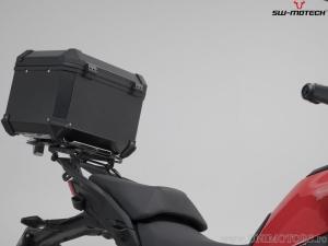 TRAX ADV Set Black (top case + ADVENTURE-RACK + adapter + lock set) - 38.0L - Ducati Multistrada V4 ('20-) - SW-Motech