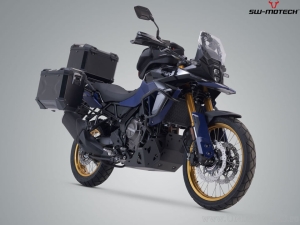 TRAX ADV Set Black (topcase + 2x sidecase + PRO mounts + ADV-RACK) - 150.0L - Suzuki V-Strom 800 / 800DE ('22-) - SW-Motech