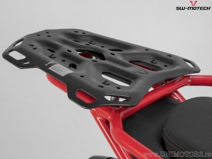 TRAX ADV Set Black (topcase + 2x sidecase + PRO mounts + ADVENTURE-RACK) - 150.0L - Moto Guzzi V85 TT ('19-) - SW-Motech