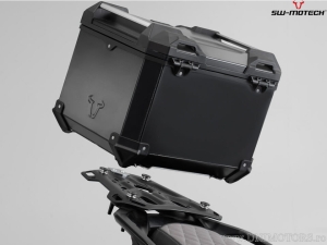 TRAX ADV Set Black (topcase + 2x sidecase + PRO mounts + ADVENTURE-RACK) - 150.0L - Moto Guzzi V85 TT ('19-) - SW-Motech