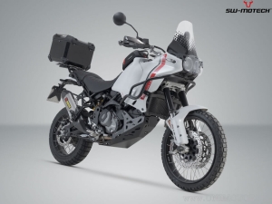TRAX ADV Set black (topcase + ADVENTURE-RACK + adapter + lock set) - 38.0L - Ducati DesertX ('22-) - SW-Motech