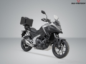 TRAX ADV Set Black (TRAX ADV Topcase + Rack + Adapter + Lock Set) - Honda NC750X / XD ('20-) - SW-Motech