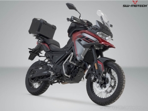 TRAX ADV Set Black (TRAX ADV Topcase + Rack + Adapter + Lock Set) - Voge 650 DS/X ('22-) - SW-Motech
