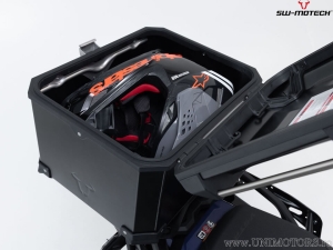 TRAX ADV Set Black (TRAX ADV Topcase + Specific Rack + Adapter + Lock Set) - Honda VFR 800 V-TEC ('02-'06) - SW-Motech