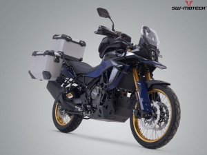 TRAX ADV Set Silver (topcase + 2x sidecase + PRO mounts + ADV-RACK) - 150.0L - Suzuki V-Strom 800 / 800DE ('22-) - SW-Motech
