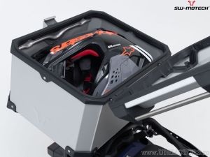TRAX ADV Set silver (topcase + ADVENTURE-RACK + adapter + lock set) - 38.0L - Benelli TRK 502 X ('18-) - SW-Motech
