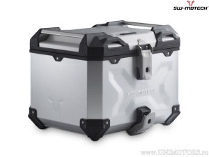 TRAX ADV Set silver (topcase + ADVENTURE-RACK + adapter + lock set) - 38.0L - BMW R 1300 GS ('23-) - SW-Motech