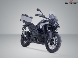 TRAX ADV Set silver (topcase + ADVENTURE-RACK + adapter + lock set) - 38.0L - BMW R 1300 GS ('23-) - SW-Motech