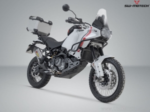 TRAX ADV Set silver (topcase + ADVENTURE-RACK + adapter + lock set) - 38.0L - Ducati DesertX ('22-) - SW-Motech