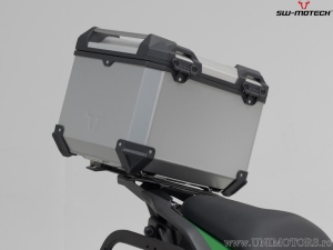 TRAX ADV Set silver (topcase + ADVENTURE-RACK + adapter + lock set) - 38.0L - Kawasaki Versys 650 ('14-) - SW-Motech