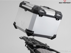 TRAX ADV silver set (topcase + 2x sidecase + PRO mounts + ADV-RACK) - 150.0L - Triumph Tiger 800 Modelle ('10-) - SW-Motech