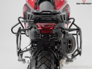 TRAX ADV Silver Set (topcase + 2x sidecase + PRO mounts + ADVENTURE-RACK) - 150.0L - Benelli TRK 502 X ('18-) - SW-Motech