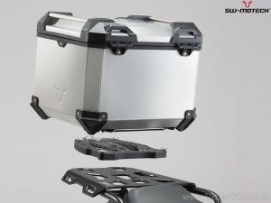 TRAX ADV silver set (TRAX ADV top case + rack + adapter + lock set) - Honda VFR 800 X Crossrunner ('15-) - SW-Motech
