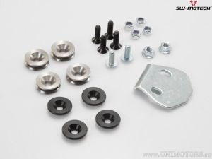 TRAX ADV silver set (TRAX ADV top case + rack + adapter + lock set) - Honda VFR 800 X Crossrunner ('15-) - SW-Motech