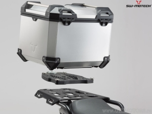TRAX ADV Silver Set (TRAX ADV top case + rack + adapter + lock set) - Honda VFR1200X Crosstourer ('11-) - SW-Motech