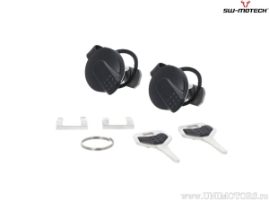 TRAX ADV silver set (TRAX ADV top case + specific rack + adapter plate + TRAX lock set) - Honda CL500 ('22-) - SW-Motech
