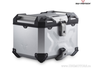 TRAX ADV silver set (TRAX ADV topcase + rack + adapter + lock set) - Honda X-ADV ('20-) - SW-Motech