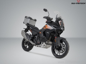 TRAX ADV silver set (TRAX ADV topcase + rack + adapter + lock set) - KTM 1290 Super Adventure ('21-) - SW-Motech
