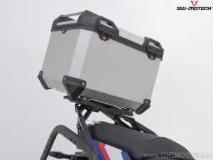 TRAX ADV Silver Set (TRAX topcase + rack + adapter + lock set) - BMW R 1200 R/RS ('14-'18) / R 1250 R/RS ('18-) - SW-Motech