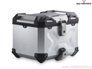 TRAX ADV silver set (TRAX topcase + rack + adapter + lock set) - Suzuki V-Strom 800 / 800DE ('22-) - SW-Motech