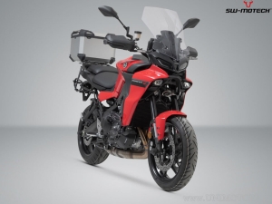 TRAX ADV Silver Set (TRAX topcase + rack + adapter + lock set) - Yamaha Tracer 9 / GT ('20-) / GT+ ('22-) - SW-Motech