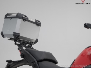 TRAX ADV Silver US-Model Set (topcase + 2x sidecase + PRO mounts + ADV-RK) - 158.0L - Ducati Multistrada V 4 ('20-) - SW-Motech
