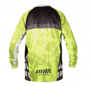 Tricou (bluza) cross-enduro Unik Racing model MX01 culoare: negru/verde fluor â marime XL