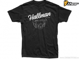 Tricou casual Open Face Tee (negru) - Hallman