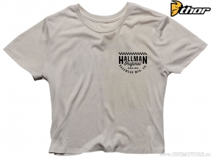 Tricou casual Women's Tracker Crop Top (alb murdar) - Hallman
