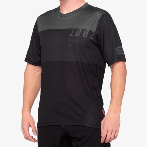 Tricou MTB Airmatic negru/gri: Mărime - MD
