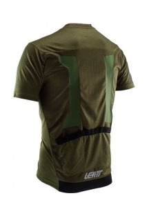 Tricou MTB DBX 1.0 ZIP verde padure: Mărime - S