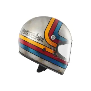 Trophy Platinum Edition Helm - Gloss, Grau, Rot, Gelb, Blau - Erwachsen - L - 010116357