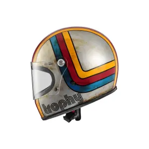 Trophy Platinum Edition Helm - Gloss, Grau, Rot, Gelb, Blau - Erwachsen - L - 010116357