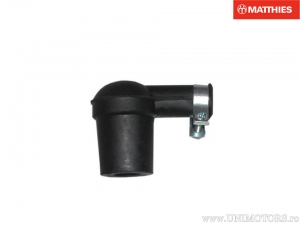 Tubo de vela de ignição com ângulo de 90°, rosca de 1/4", sem resistência Kohm de silicone, conector para cabo de vela de i