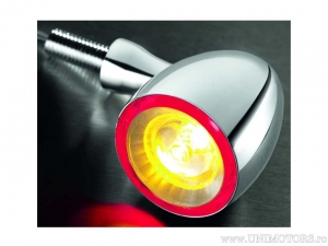 Turn signal + brake + position LED Bullet 1000 DF CHROME with white glass - Kellermann