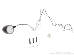 Turn signal + position LED Bullet 1000 PL WHITE BLACK with white glass - Kellermann