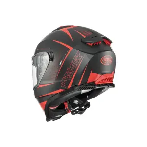 Typhoon FR Helm - Mat Zwart, Rood - Volwassene - L - 010116450