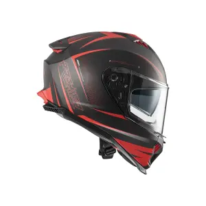Typhoon FR Helm - Matt Schwarz, Rot - Erwachsene - L - 010116450