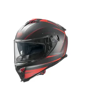 Typhoon FR Helm - Matt Schwarz, Rot - Erwachsene - M - 010116449