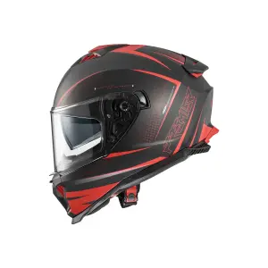 Typhoon FR Helm - Matt Schwarz, Rot - Erwachsene - M - 010116449